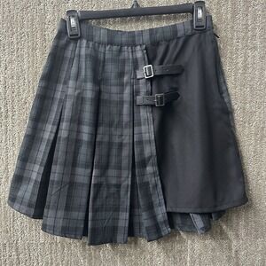 Hot Topic Plaid Goth Punk Rock Metal Mini 90s Y2K Skirt Women's Small 0096